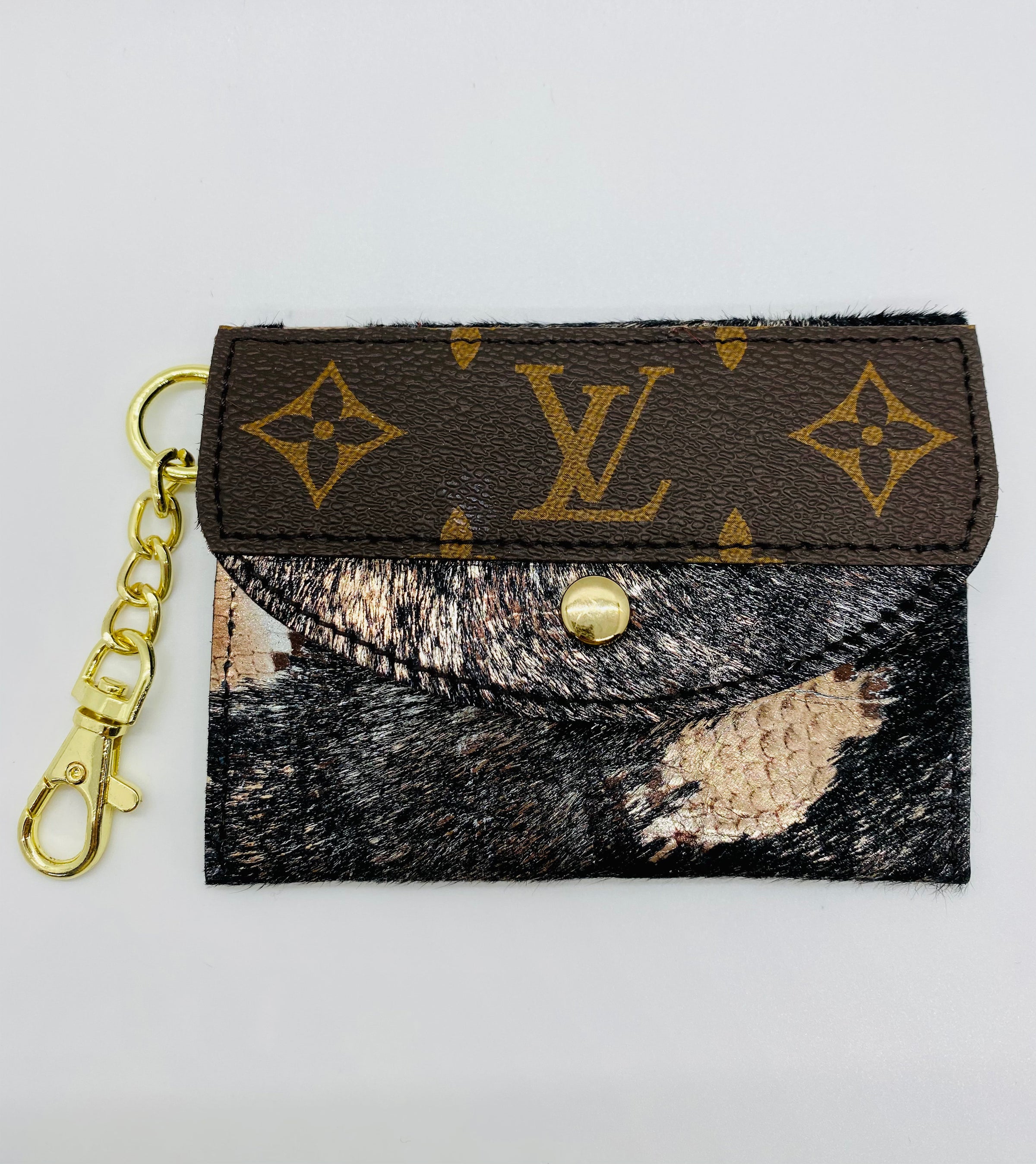 Louis Vuitton upcycled vintage repurposed vintage cowhide leather